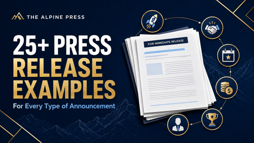 Press release examples for different types of announcements
